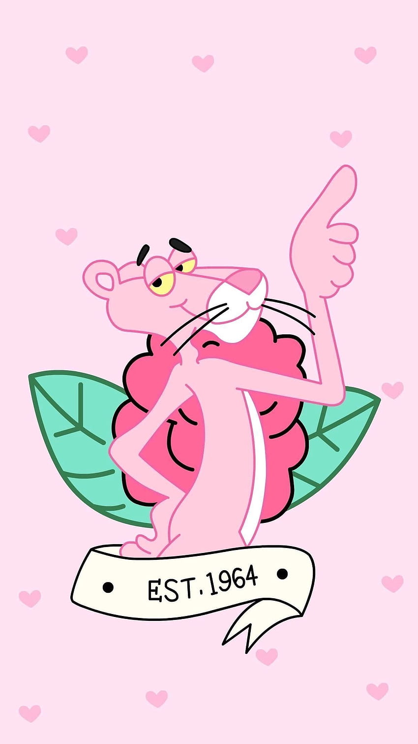 Pink Panther Lovers, Pink Panther Cartoon HD phone wallpaper