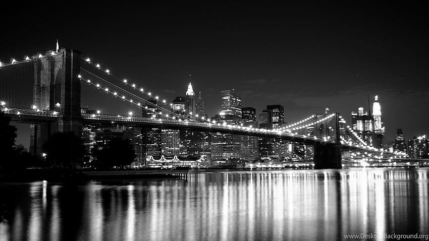 New York Şehri Siyah Beyaz Bölgesi, Siyah Beyaz Manzarası HD duvar kağıdı