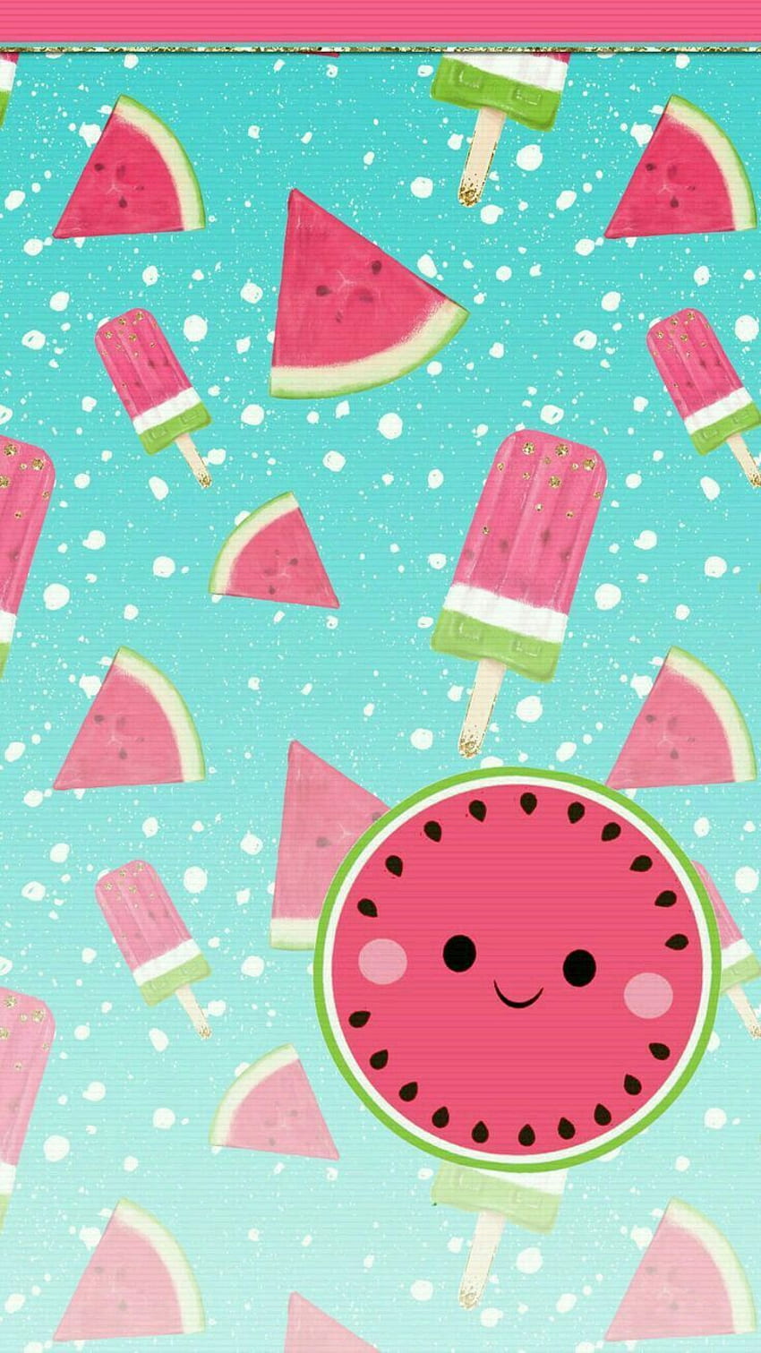 Watercolor Watermelon + Patterns. Fruit , Cute , Cartoon HD phone wallpaper