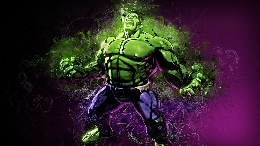 Hulk irritado, maravilha, super-herói, arte dos fãs papel de parede HD