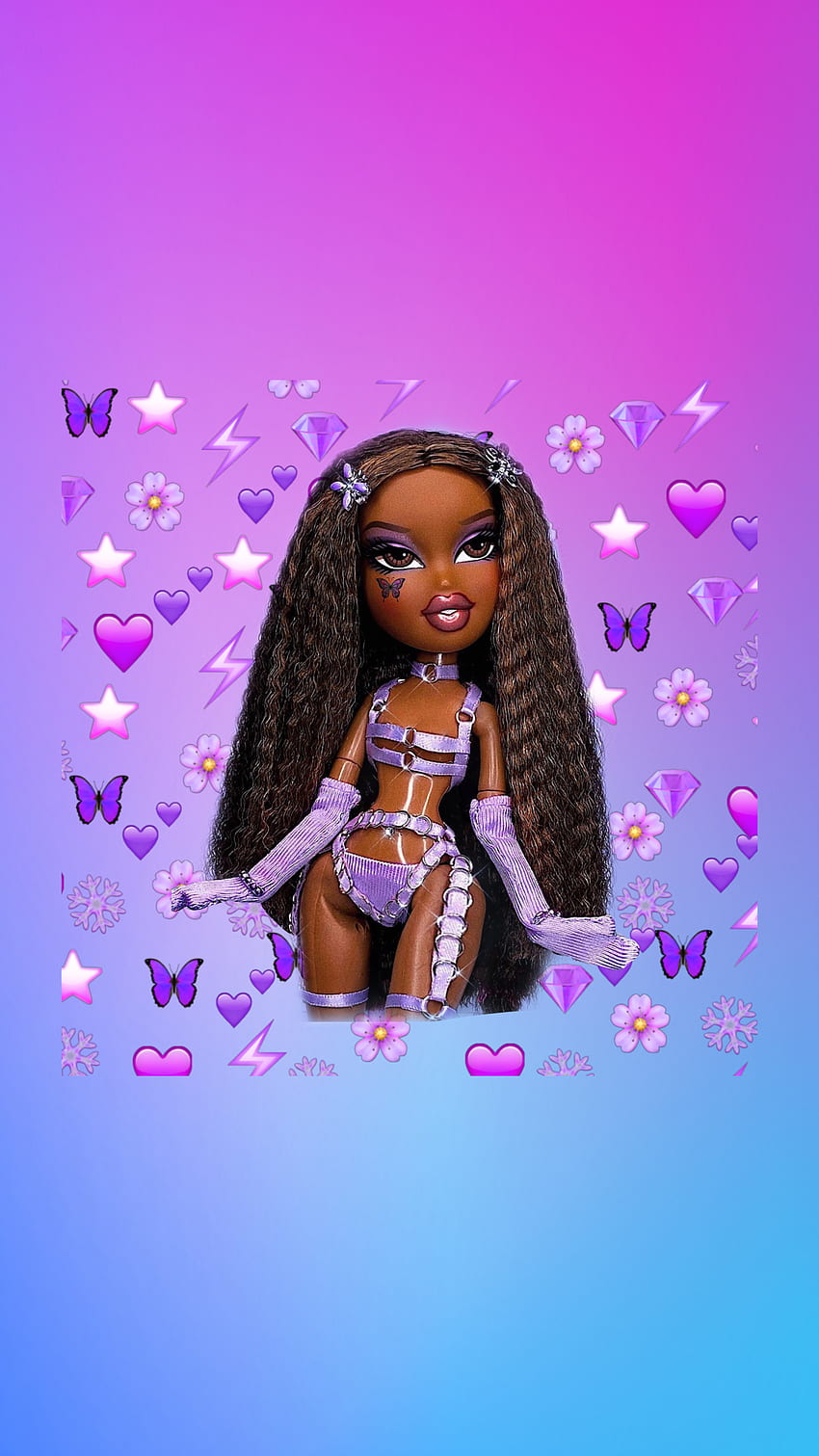 Purple Bratz, doll, girl, cute, iphone HD phone wallpaper