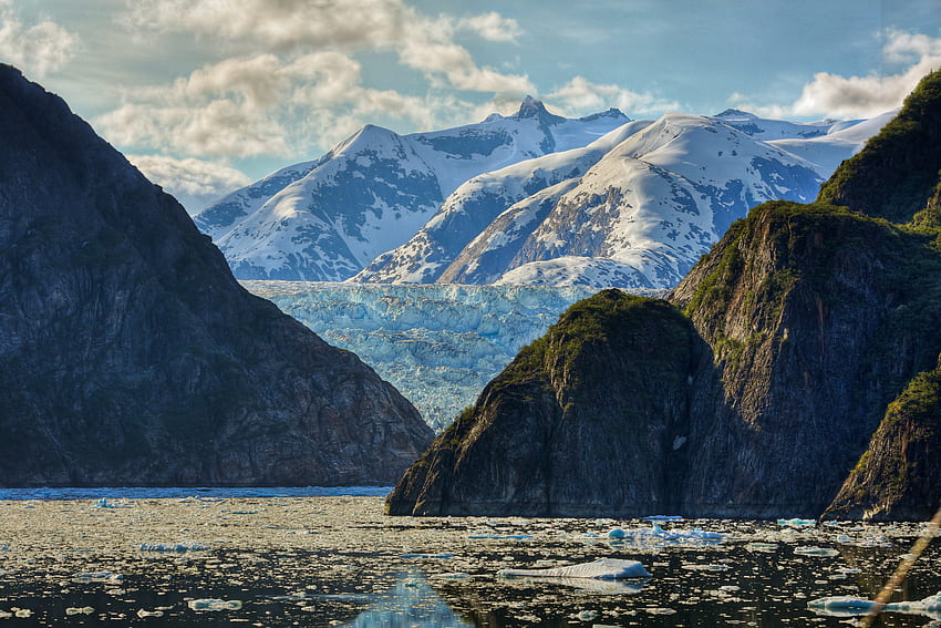 Nature, Mountains, Sea, Glacier HD wallpaper