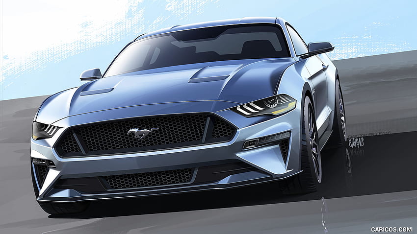 Ford Mustang GT Drawing Digital Art by CarsToon Concept  Pixels