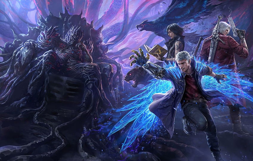 Wallpaper Dante, DMC, Devil May Cry 5, Videogame for mobile and desktop,  section игры, resolution 1920x1080 - download