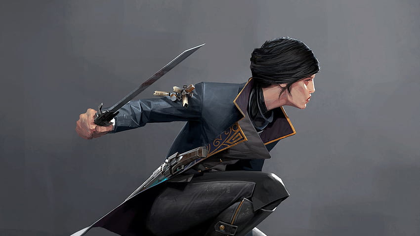 Emily Kaldwin with a dagger. from Dishonored 2 HD wallpaper