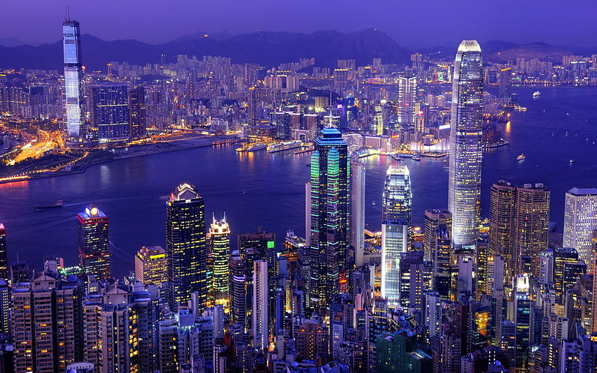 Hong Kong at Night, Hong Kong Night Skyline HD wallpaper | Pxfuel