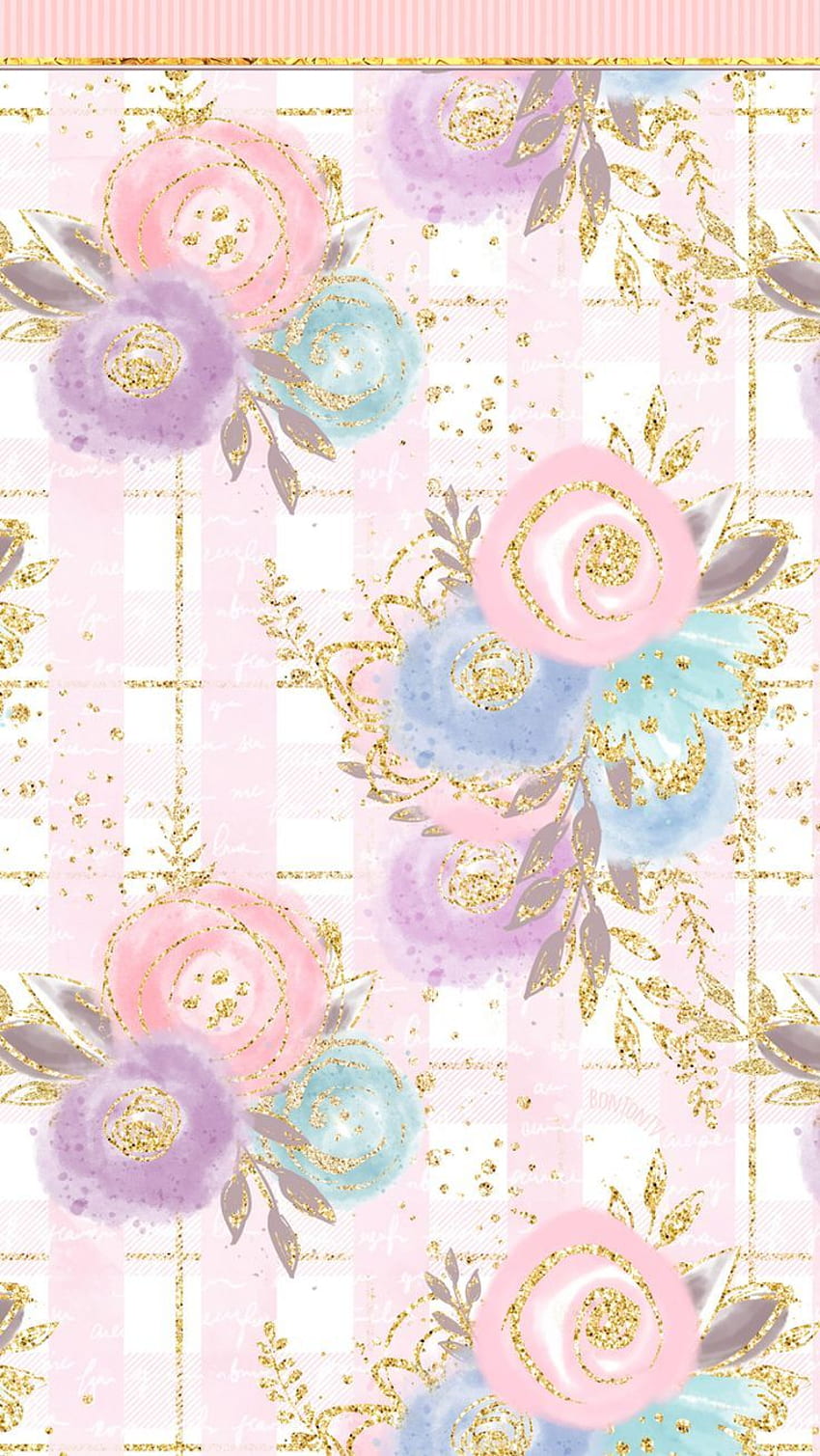 Phone Rose Gold Flowers - Watercolor - by BonTon TV - Background HD phone wallpaper