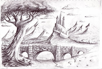 Best Sceneries For Drawing Best Drawing Scenery Pencil  Sketch Of Nature    Background HD wallpaper  Pxfuel