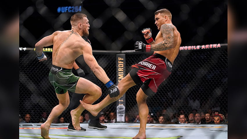 Dustin Poirier wins trilogy UFC rematch by TKO after Conor McGregor injures  leg HD wallpaper | Pxfuel