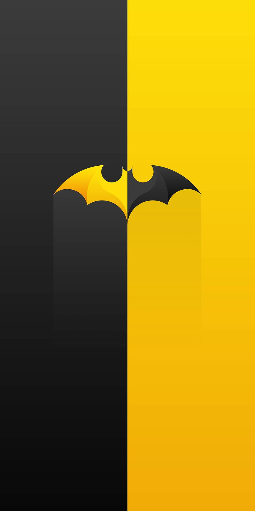 Batman Minimal, Batman Żółty Tapeta na telefon HD