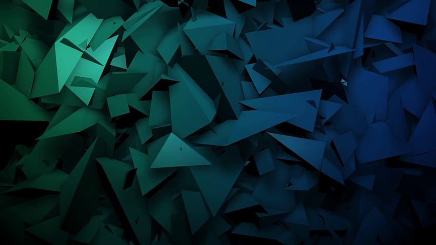 Motion dark green triangles shapes, abstract geometric background. Elegant and luxury dynamic style for business and corporate template Motion Background HD wallpaper