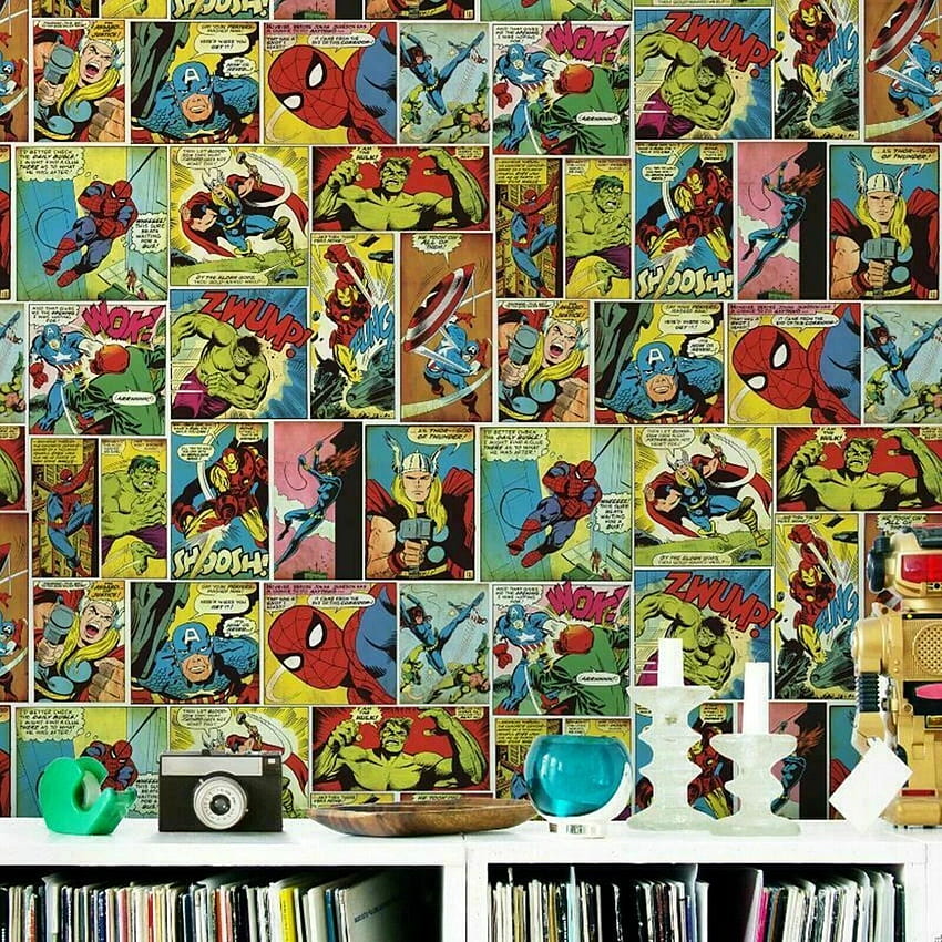 Bande dessinée colorée multi de bande dessinée de Hulk Thor Ironman de Marvel Avengers, bande dessinée de Vengeurs Fond d'écran de téléphone HD