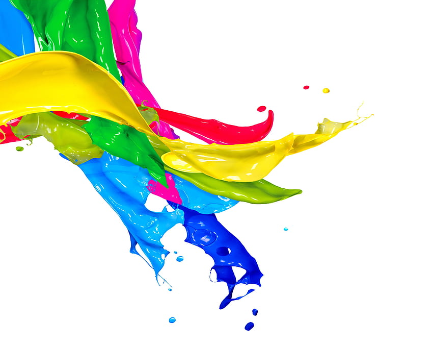 colored ink and water mix. paint, splash, colors, Color Drops HD wallpaper