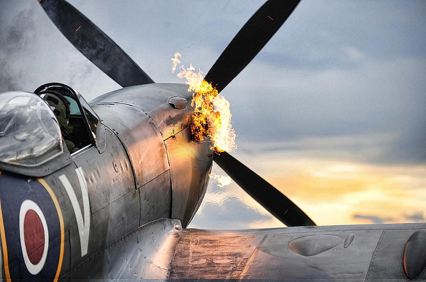 Supermarine Spitfire, motore aeronautico Sfondo HD