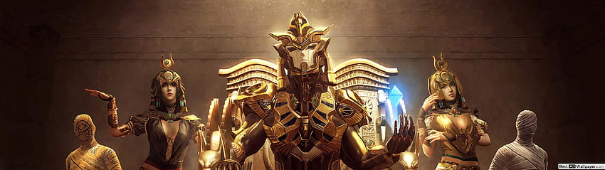 สนามรบของผู้เล่นที่ไม่รู้จัก (PUBG Mobile) ชุด Golden Pharaoh X Suit วอลล์เปเปอร์ HD