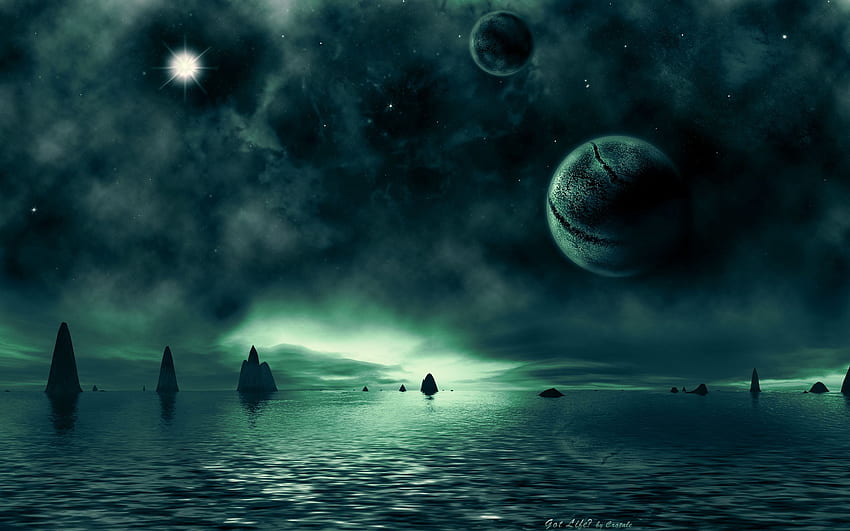 planet Surface of planets Fantasy Fantastic HD wallpaper