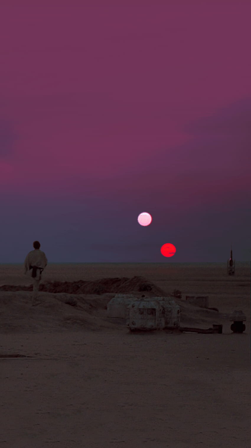 Star Wars binärer Sonnenuntergang iPhone 6 (). Krieg der Sterne, 750 x 1334 HD-Handy-Hintergrundbild