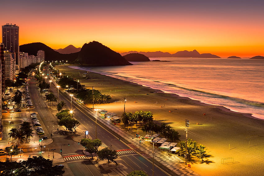 Playa de Copacabana Río de Janeiro Brasil con immagini fondo de pantalla