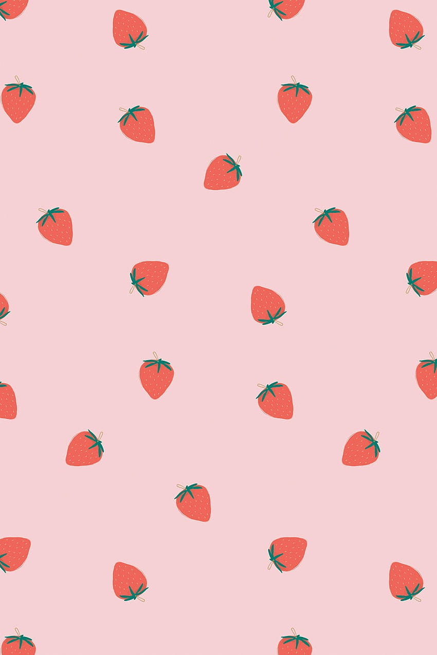 Fruit cherry pattern pastel background Premium rawpixel [] for your , Mobile & Tablet. Explore Pastel Strawberry . Strawberry , Pastel Background, Strawberry , Danish Aesthetic HD phone wallpaper