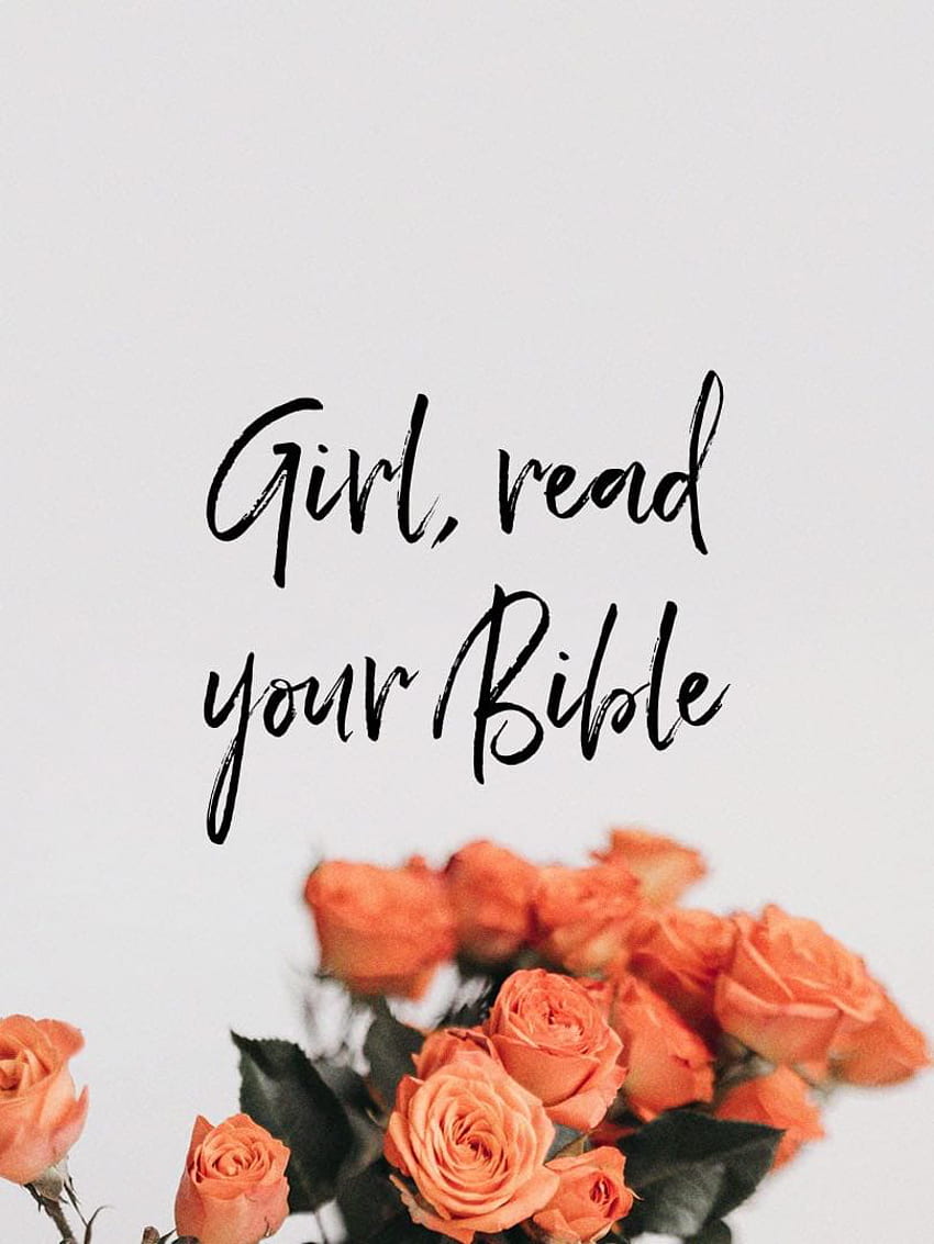 Dziewczyno przeczytaj swoją Biblię. Czytaj Biblię, Christian, Dziewczyna czytająca Tapeta na telefon HD