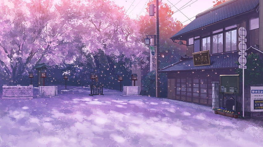 Anime del árbol de la flor de cerezo, anime japonés de Sakura fondo de pantalla