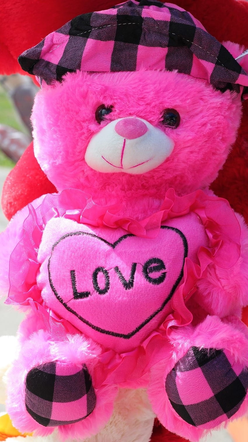 Pink Teddy Bear, Cute, Toy HD phone wallpaper