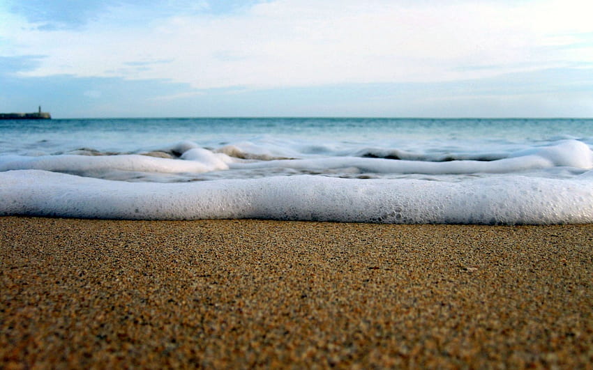 mar, azul, arena, playa fondo de pantalla