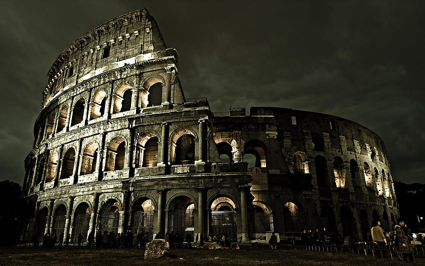 colosseum, ruin, italy, rome HD wallpaper