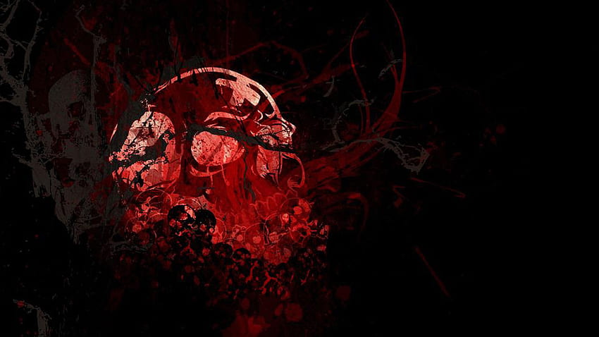 Red Skull Background. Red Christmas , Red Victorian and Red, Red and Black Skull HD wallpaper