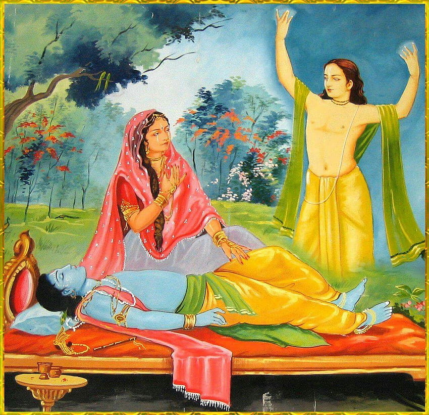 SHRI KRISHNA CHAITANYA MAHAPRABHU Radharani said to Shyamasundar: O Prananath! Wake up! I have had the most a. Hindu art, Indian paintings, Radha krishna HD wallpaper