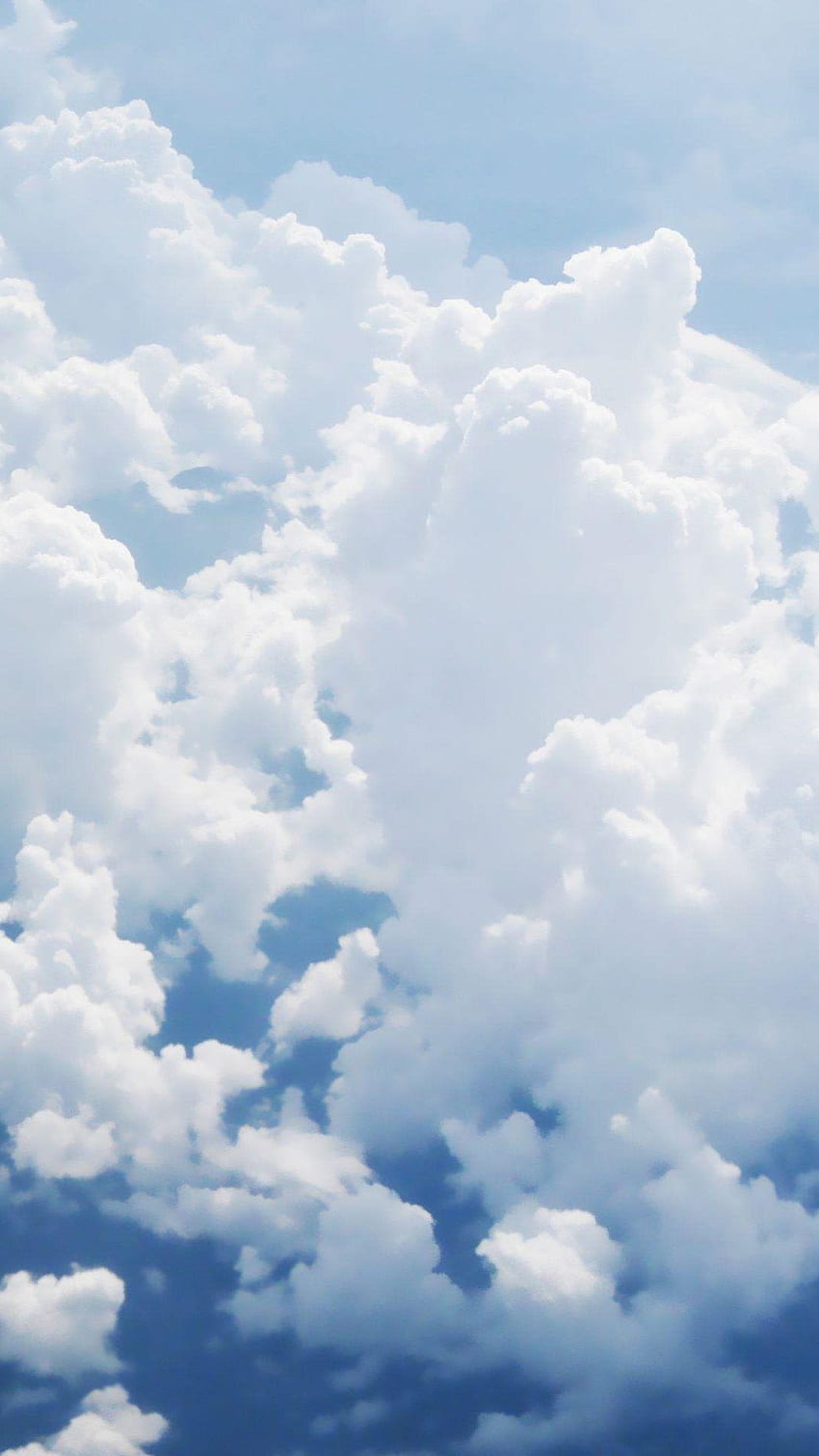 Puffy Clouds Baby Blue Sky Android Fond d'écran de téléphone HD