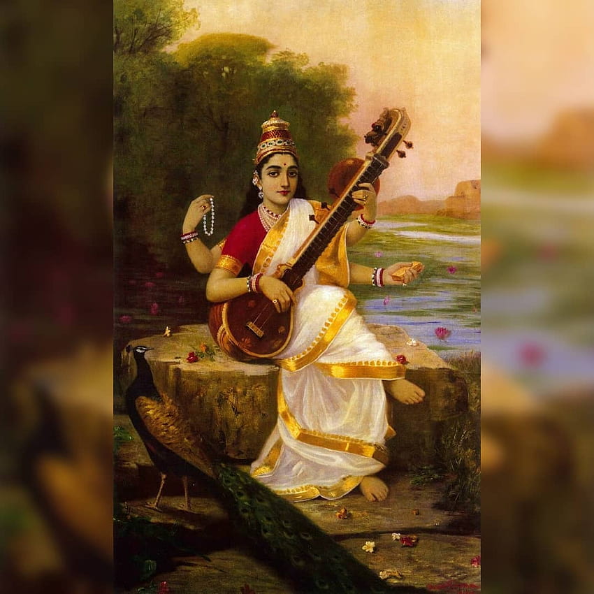 Maa Saraswati for DP. Goddess Maa Saraswati - Bhakti HD phone wallpaper