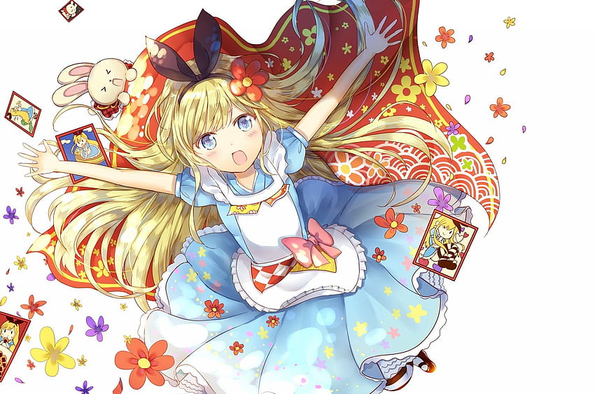 Alice In Wonderland Alice Wonderland Apron Aqua Eyes Blonde Hair Alice In Wonderland Anime Hd
