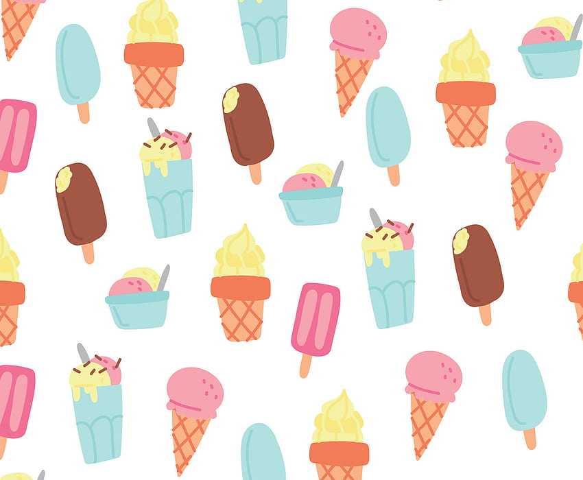 Ice Cream Pattern Vector Art & Graphics HD wallpaper