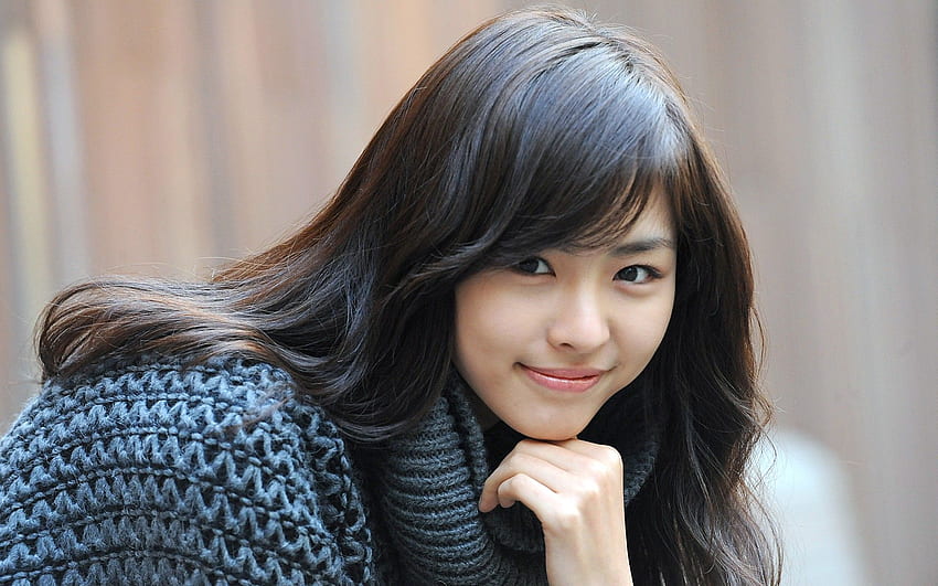 korea asia lee yeon hee sweater wanita rambut panjang rambut bergelombang mata gelap / dan Mobile Background Wallpaper HD