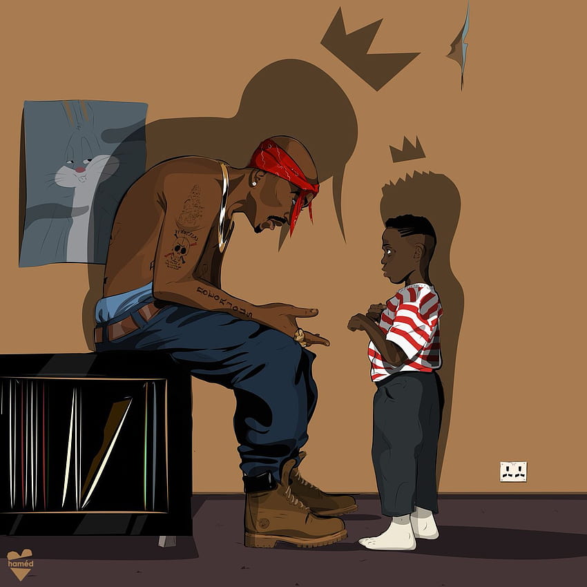 2Pac and Kendrick Lamar. I don't know who made this, but it's, Tupac and Kendrick Lamar HD phone wallpaper