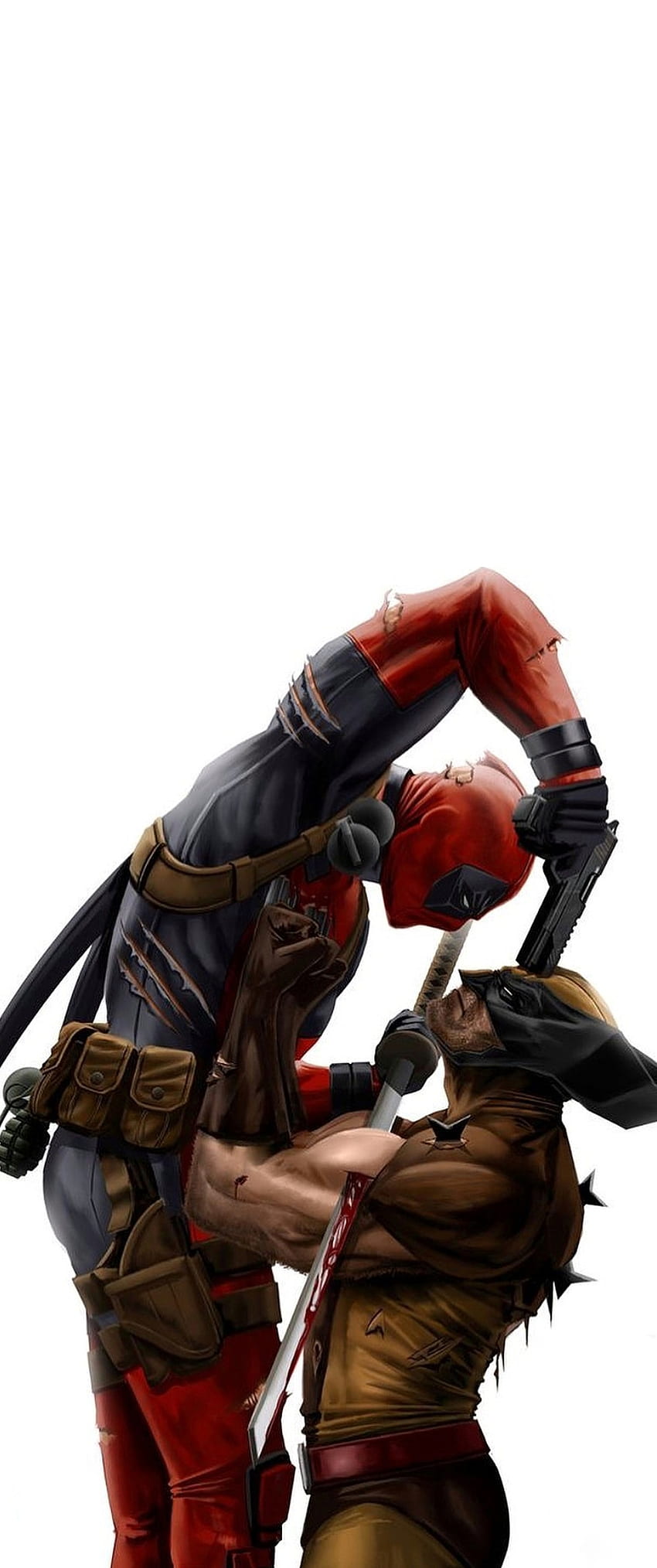 Deadpool Vs Wolverine, кръв HD тапет за телефон