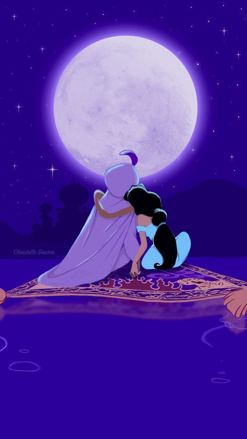 Aladdin Cartoon iPhone Mobile, Princesse Jasmine Fond d'écran de téléphone HD