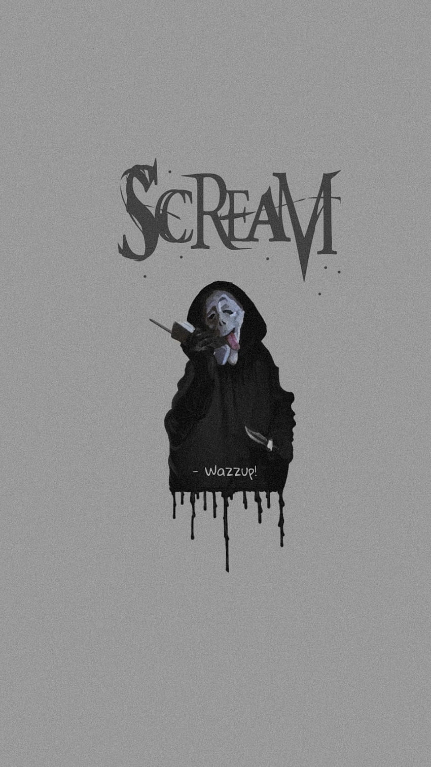 P&B Scream v6, filme, arte, p&b, rosto fantasma, legal, rosto fantasma, preto, grito, dia das bruxas Papel de parede de celular HD