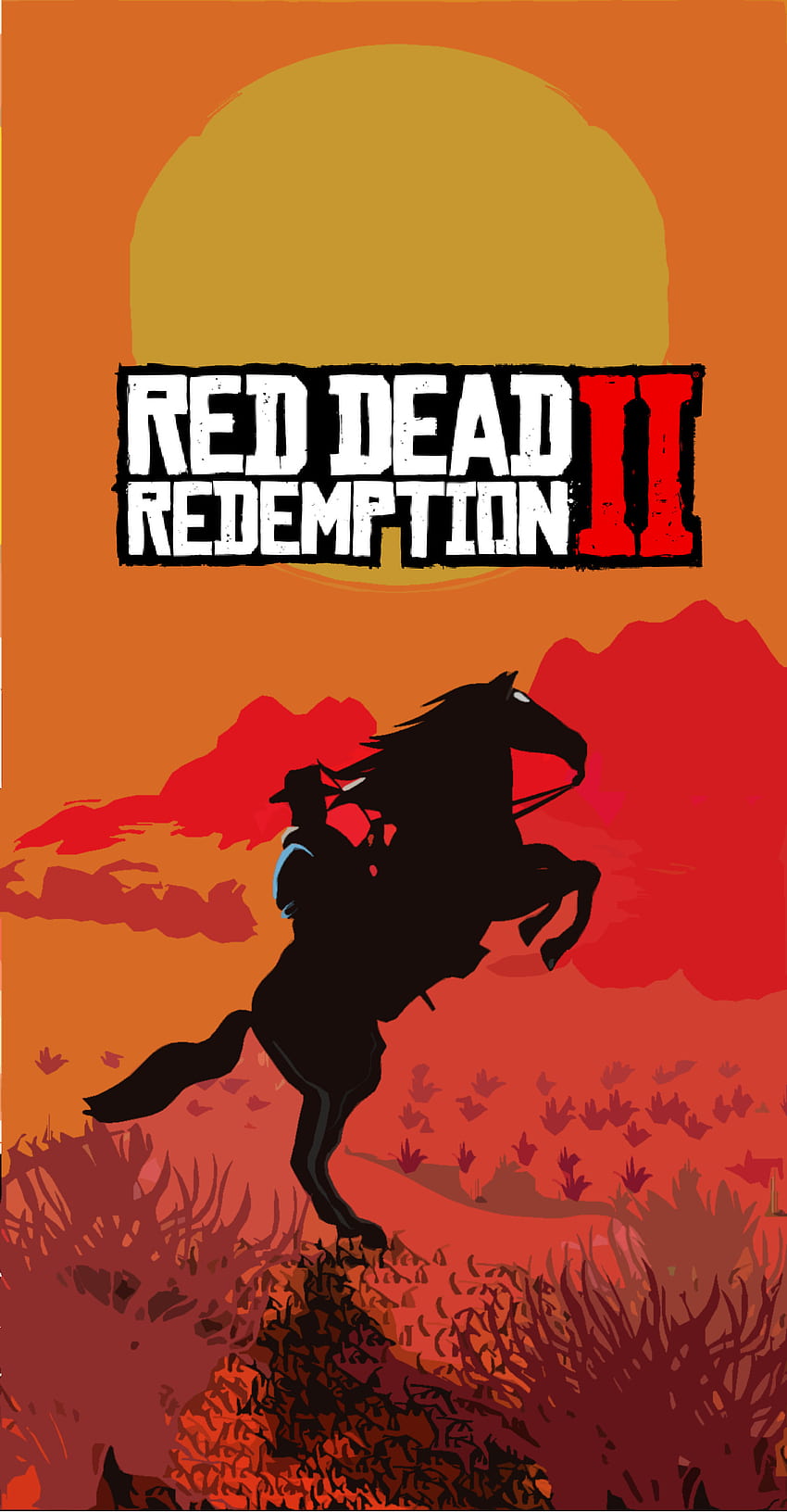 レッド デッド リデンプション 2、ブラシ、ii、red_dead_redemption、rdr、カウボーイ、カバーアート、red_dead、砂漠、2 HD電話の壁紙