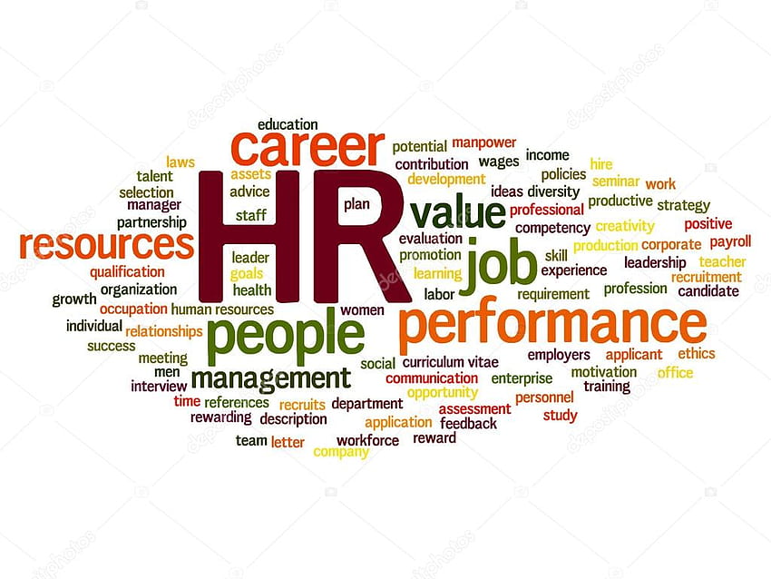 RH conceitual ou resumo de gestão de recursos humanos - gráfico, mão de obra papel de parede HD