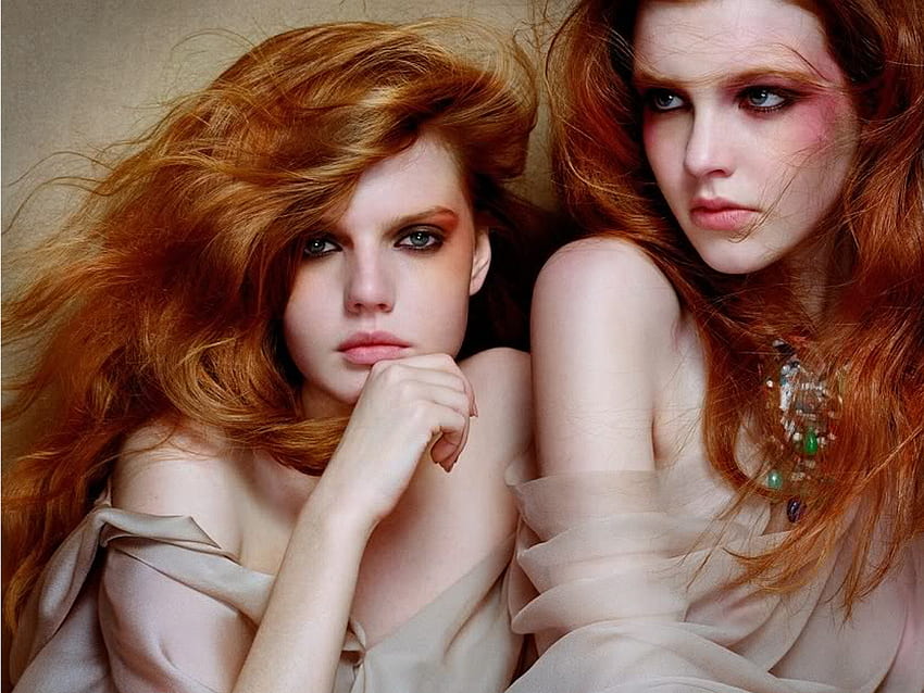 Redheads, eyes, redhead, models, female HD wallpaper