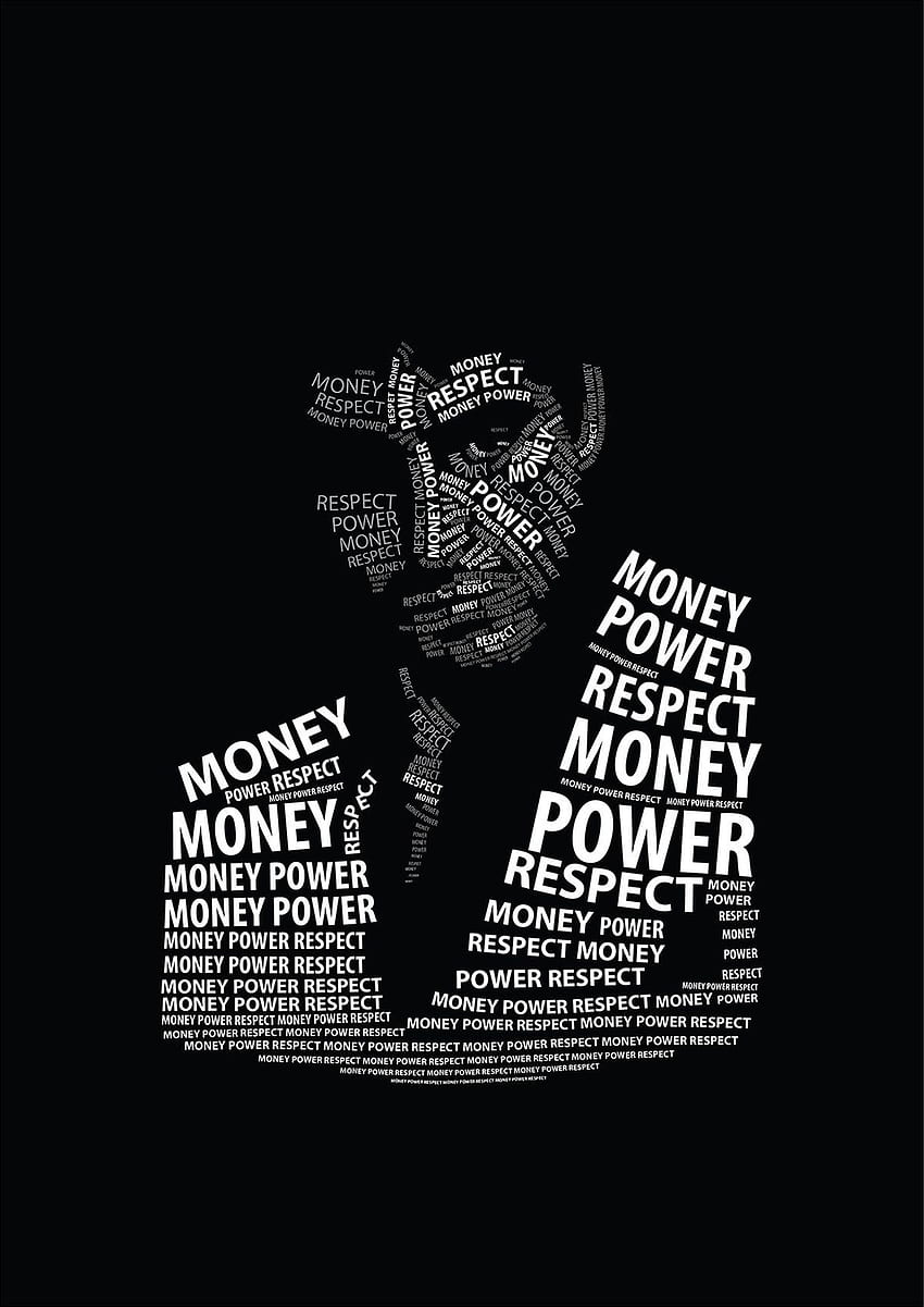 Scarface - Tipográfico. Filme Scarface, pôster de Scarface, citações de Scarface, Respeito pelo poder do dinheiro Papel de parede de celular HD