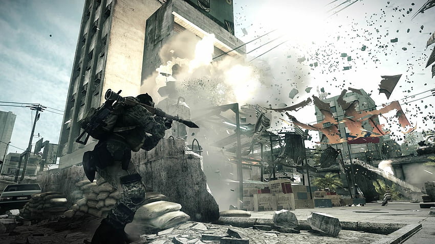 Battlefield 3 -, Building Collapse HD wallpaper
