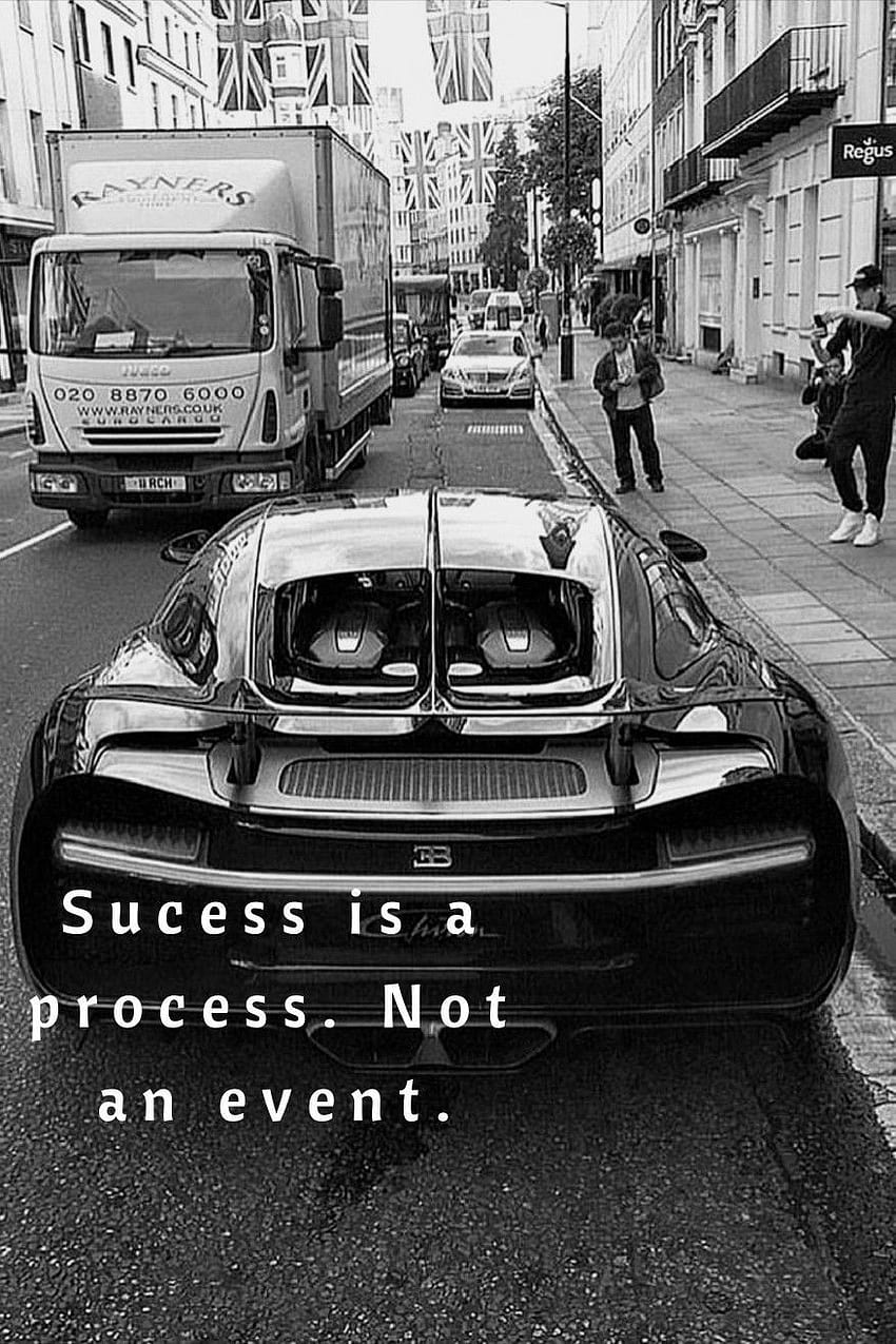 Zitate für den Erfolg. Lebensstil von Milliardären. Teures Auto. Bugatti HD-Handy-Hintergrundbild