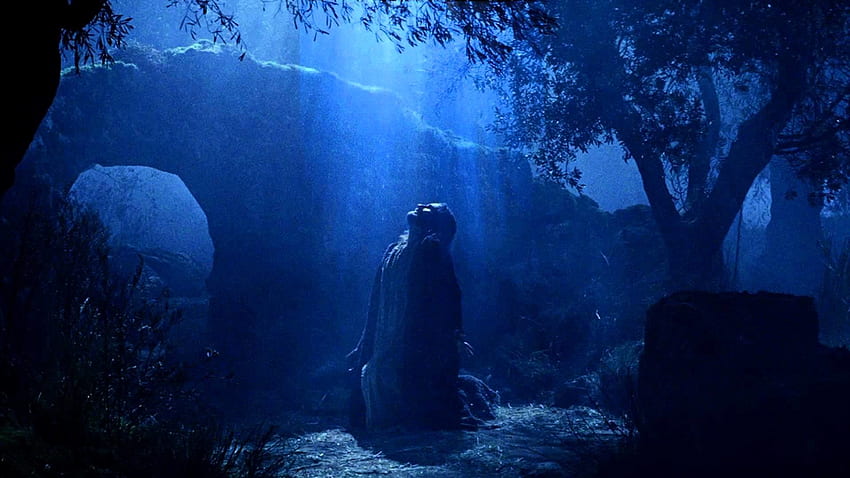 Jesus Gethsemane Gebetsanbetung Bewegungshintergrund - Garten von Gethsemane Passion Christi, Jesus betet HD-Hintergrundbild