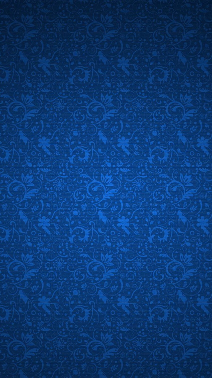 Blaues Blumenverzierungs-Muster iPhone 6 HD-Handy-Hintergrundbild