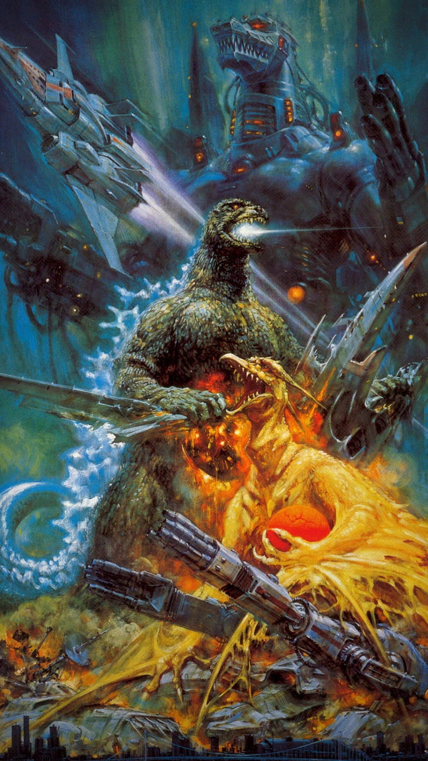 Godzilla, Mechagodzilla'ya Karşı, Uzay Godzilla HD telefon duvar kağıdı