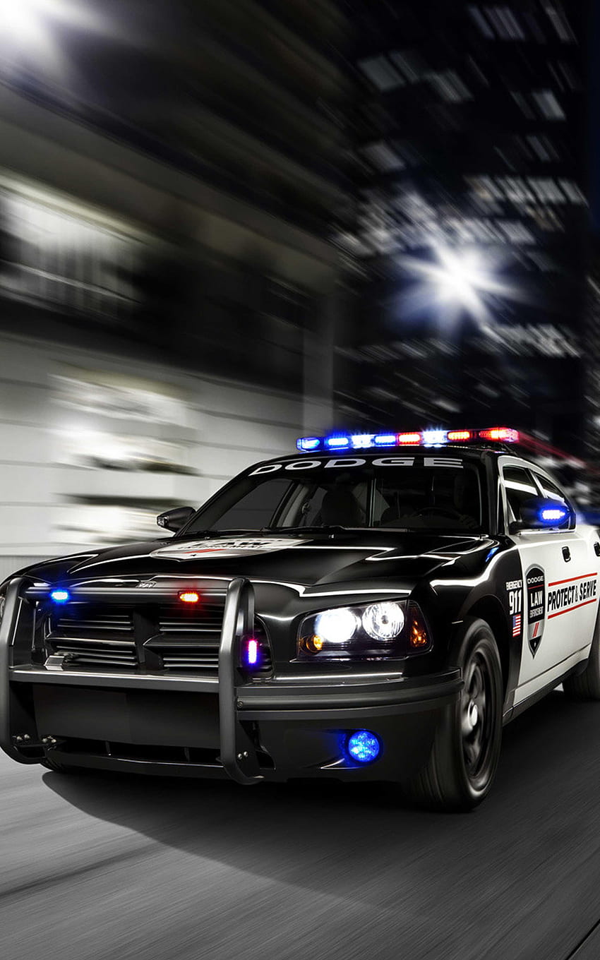 Полицейска кола - Най-добрата полицейска кола HD тапет за телефон