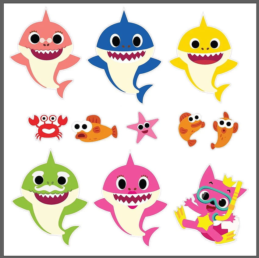 DIGITAL FILES ONLY Shark family vector baby shark. Etsy. Baby, Birtay Baby Shark HD wallpaper